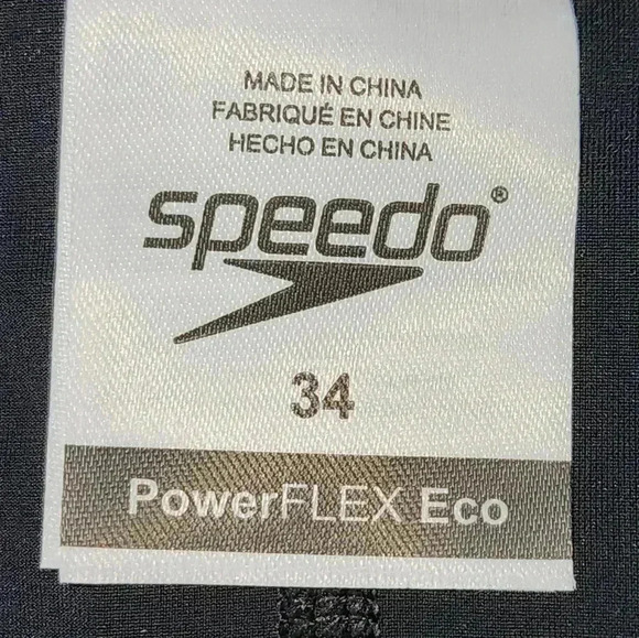 Speedo PowerFLEX Eco Black/green Men's Jammer Swimsuit. Style#7705617Choose size - Picture 4 of 5